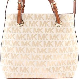 Michael Kors MK Signature Jet Set Grab Bag Shoulder Tote